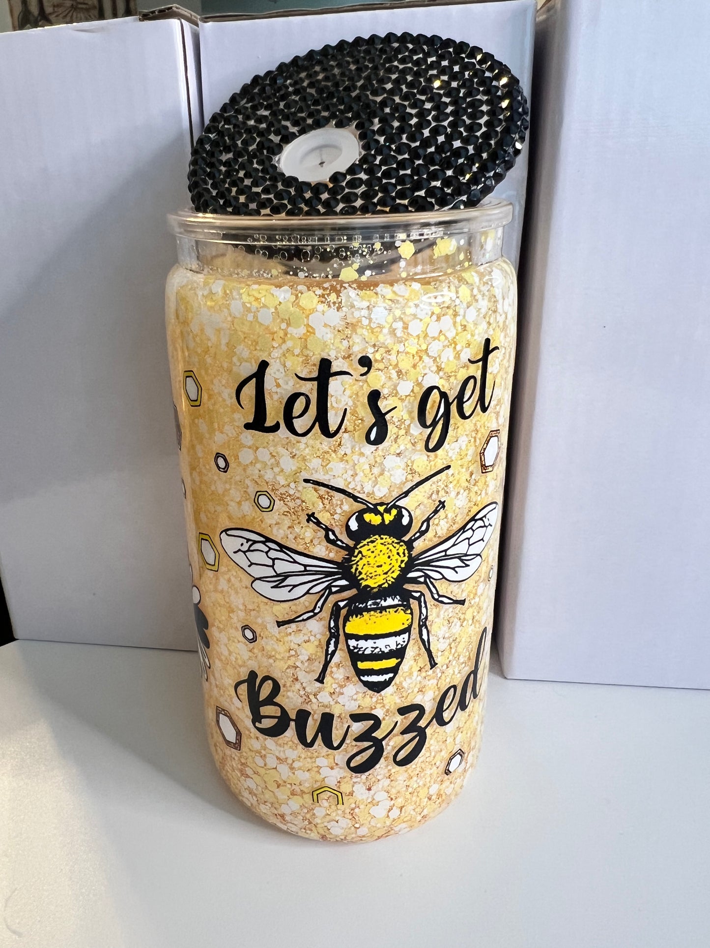 Let’s get buzzed with bling lid