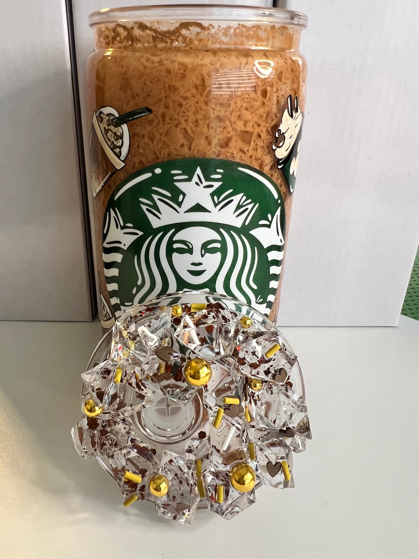 Starbucks with cubed lid