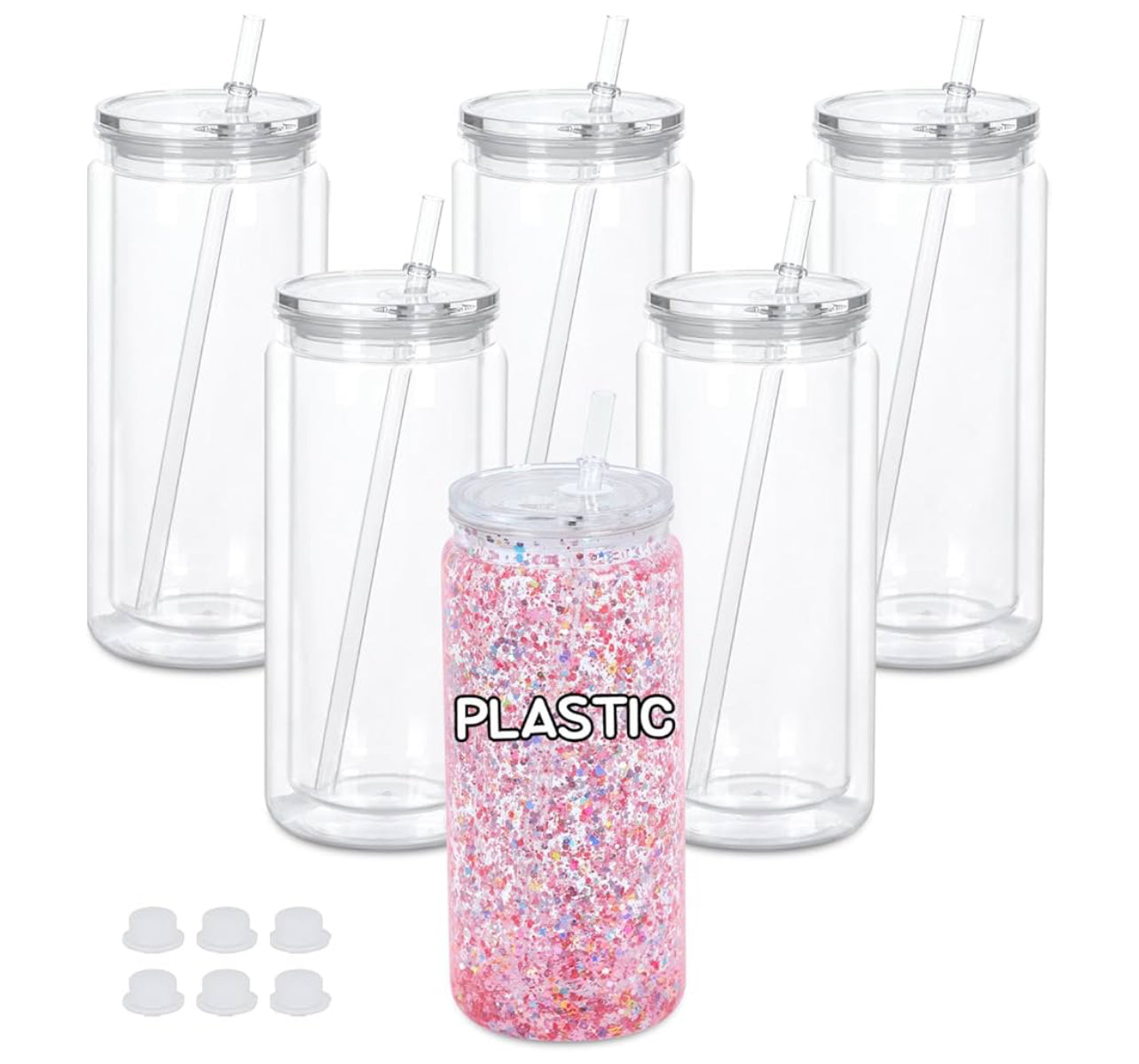 Plastic Snowglobe Tumbler 20oz