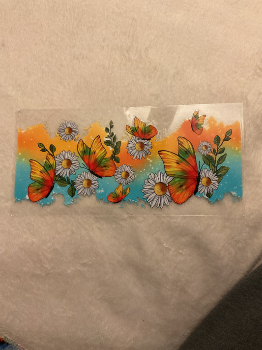 Butterflies and flowers