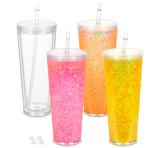 Snowglobe tumbler 24oz